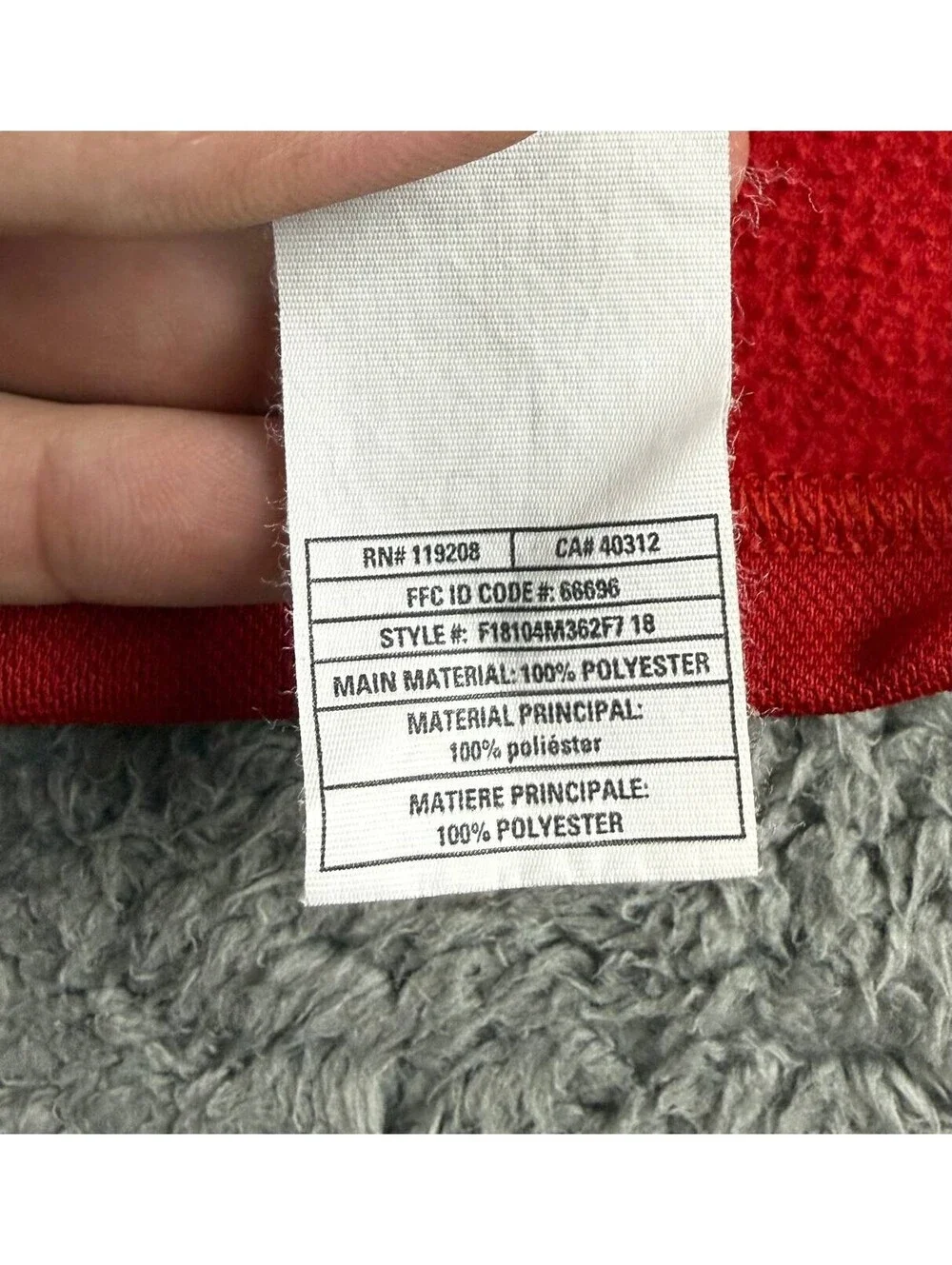 Adidas Mens Red Gray Crewneck Pullover Long Sleeve Sweatshirt Size L Athletic